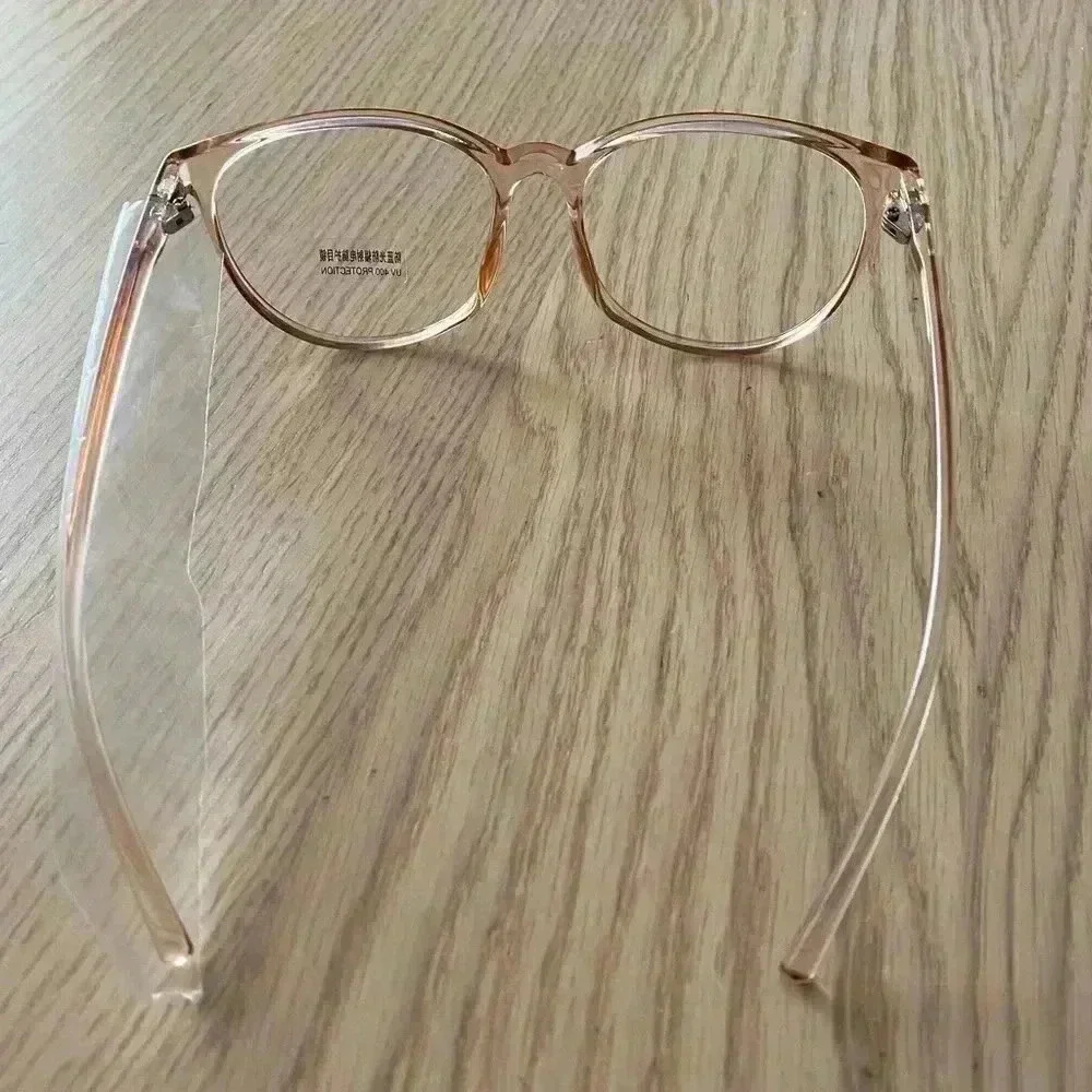 🆕 Nude Anti-Blu-Ray Big Round Frame Glasses🆕